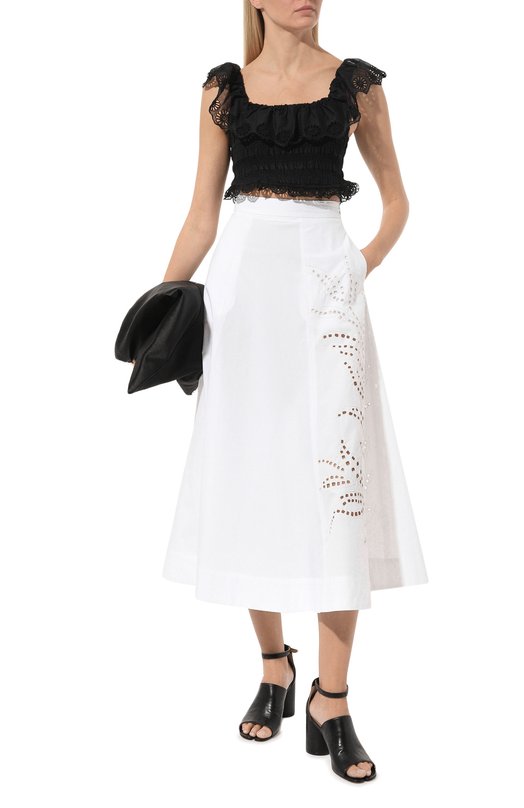 Хлопковый топ Sea NY Чёрный, фото 2