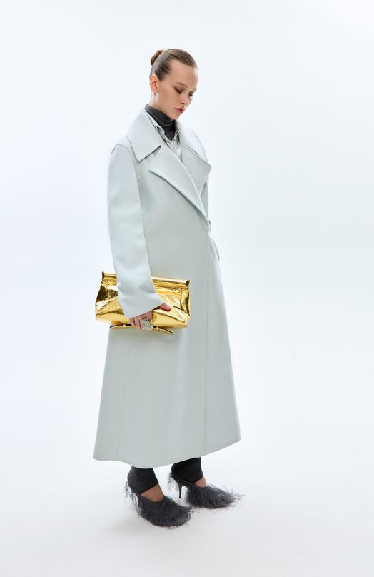 Шерстяное пальто Jil Sander J02AA0188/J40035 Голубой  J02AA0188/J40035 Фото 6