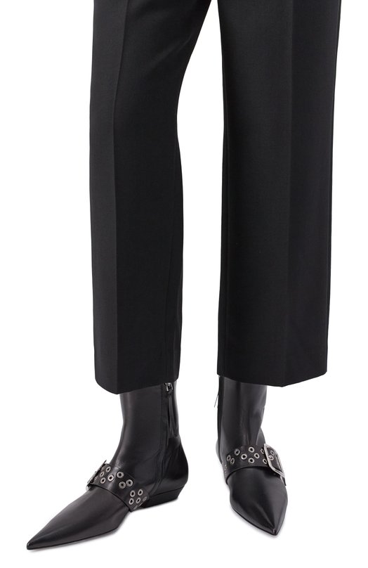 Кожаные ботильоны Jil Sander J15WU0105/P8226 Чёрный  J15WU0105/P8226 Фото 2