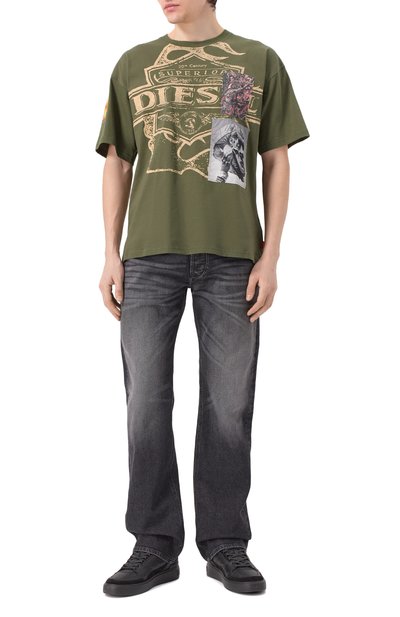 Хлопковая футболка DIESEL, арт. A16162/0PLAT, фото 2