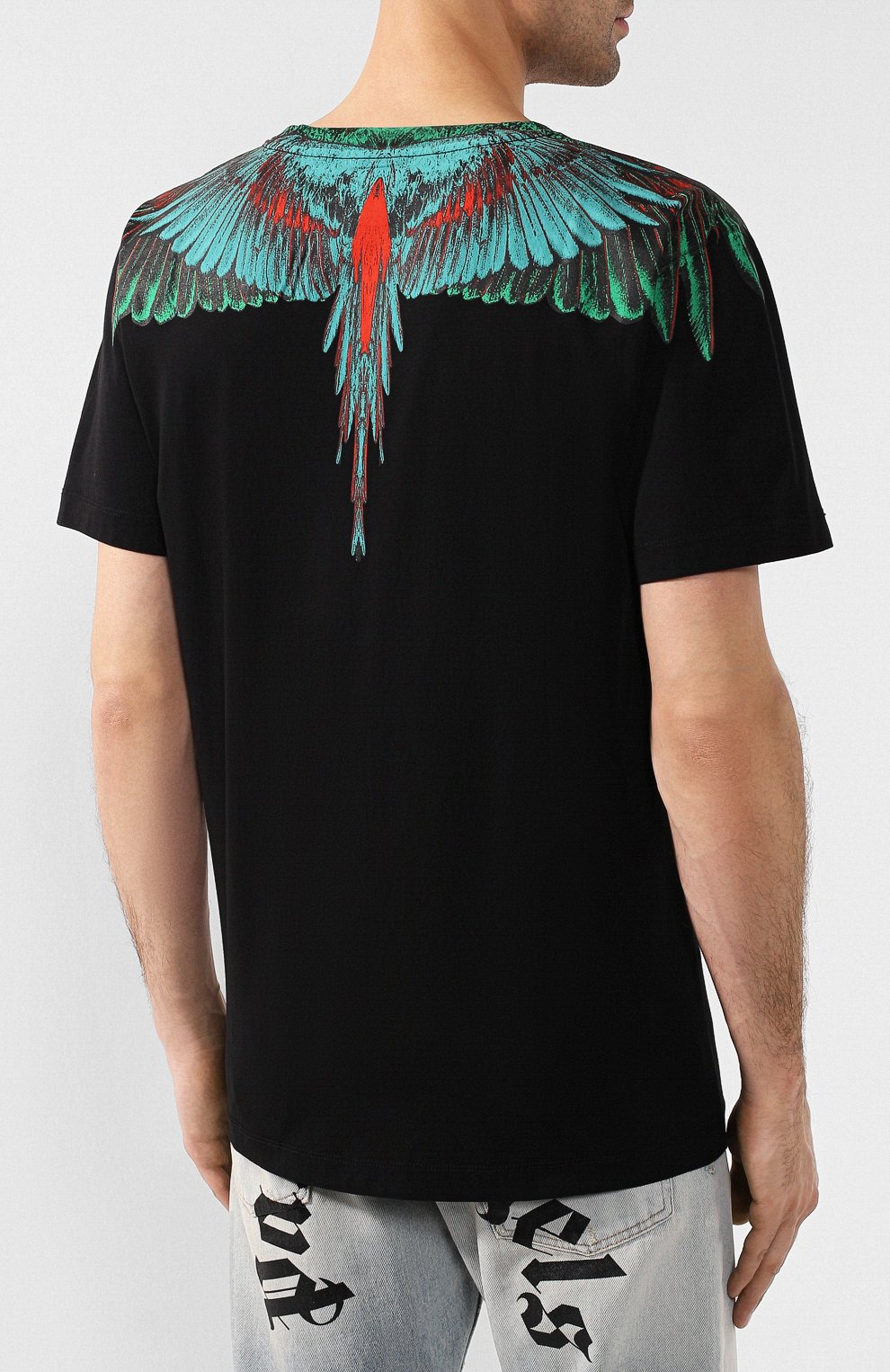 Хлопковая футболка MARCELO BURLON, арт. CMAA018R20JER005, фото 4