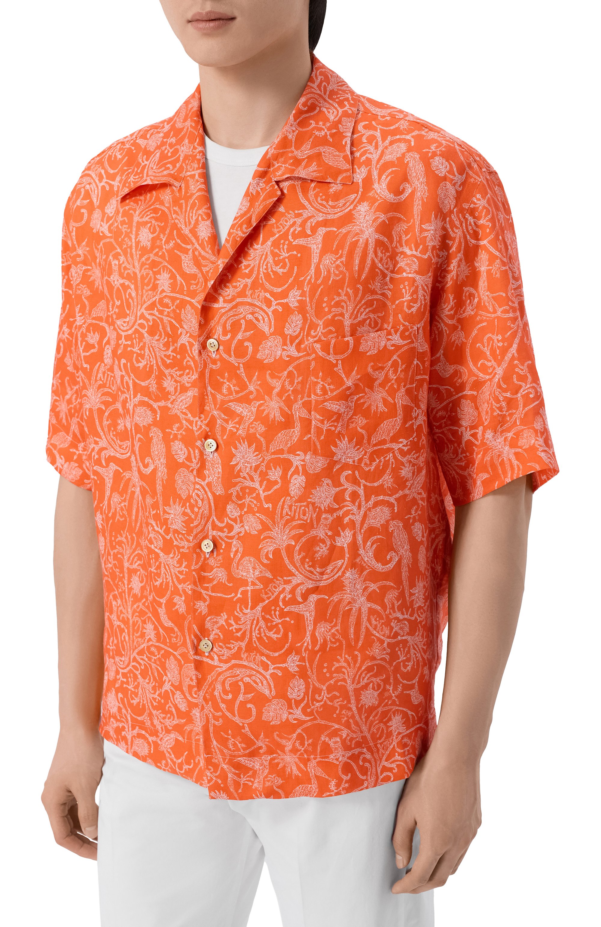 Льняная рубашка KITON, арт. UMC028H09717, фото 3