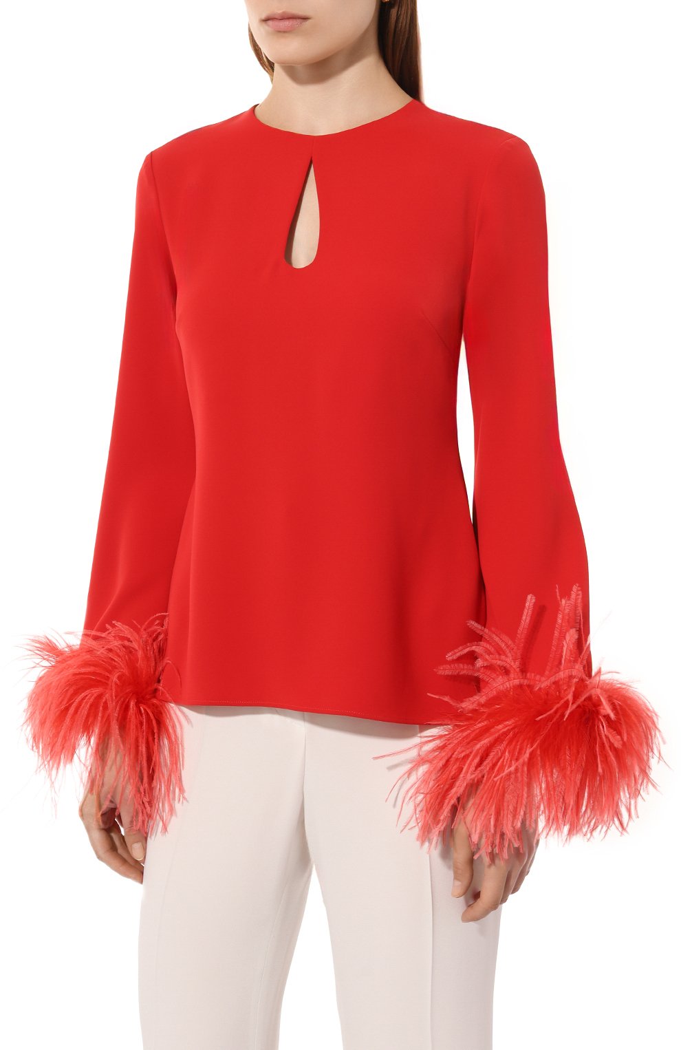 Блузка с отделкой перьями P.A.R.O.S.H., арт. D313048P, фото 3