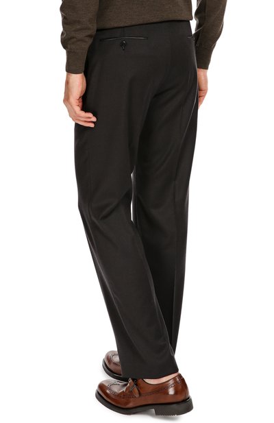 Классические шерстяные брюки с кожаной отделкой BRIONI, арт. RPL5/05A0A/P0RT0VENERE, фото 4