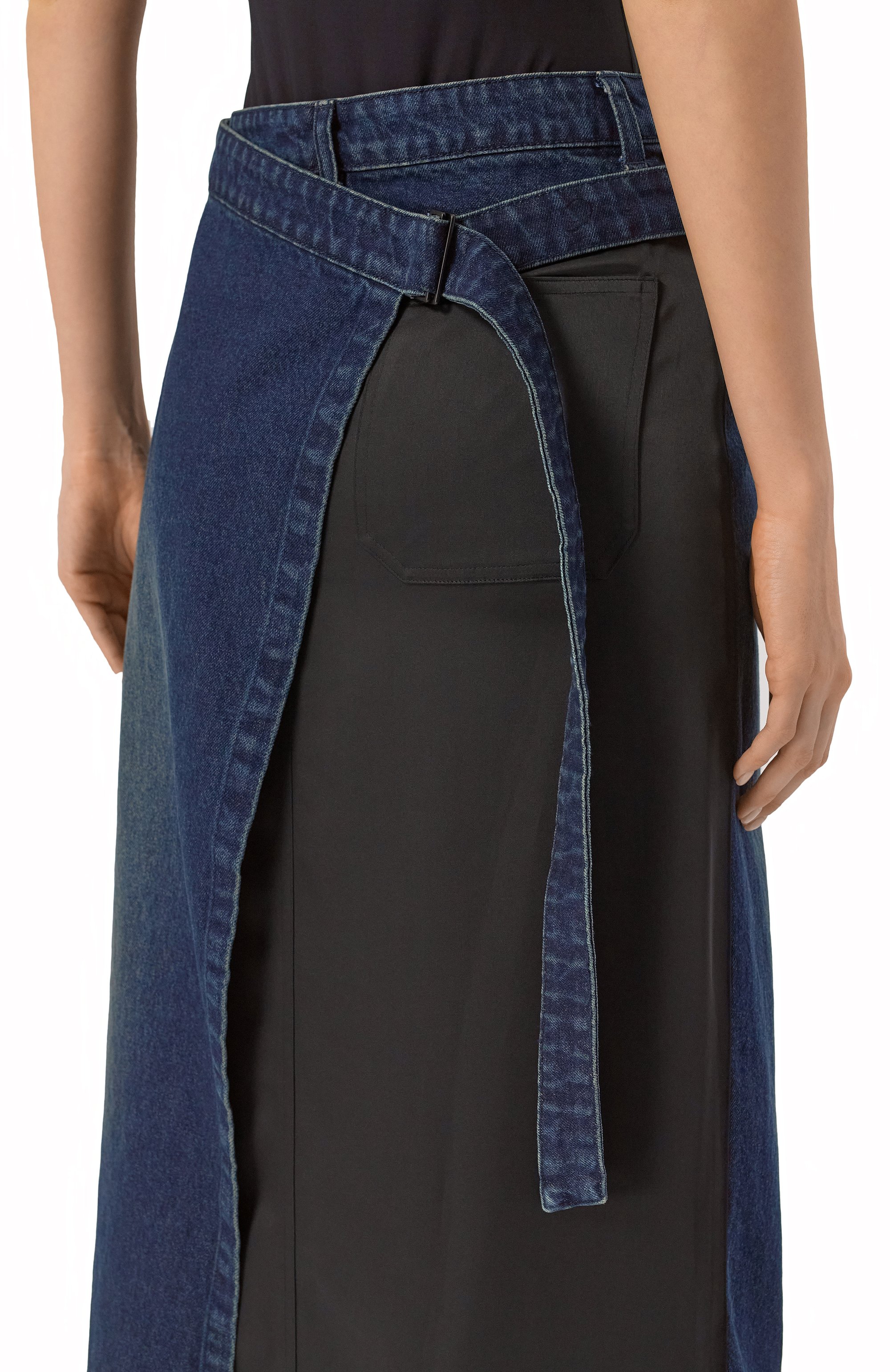 Джинсовая юбка JUUN.J синего цвета по цене 54350 руб., арт. JW5127W02P, фото 5 Джинсовая юбка JUUN.J, арт. JW5127W02P, фото 5