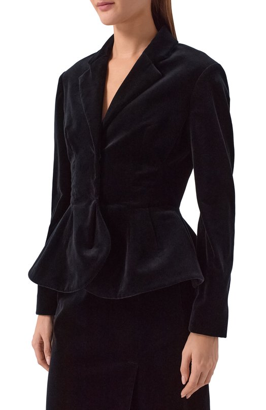Бархатный жакет Vika Gazinskaya FW20-21-2266 Чёрный  FW20-21-2266 Фото 3