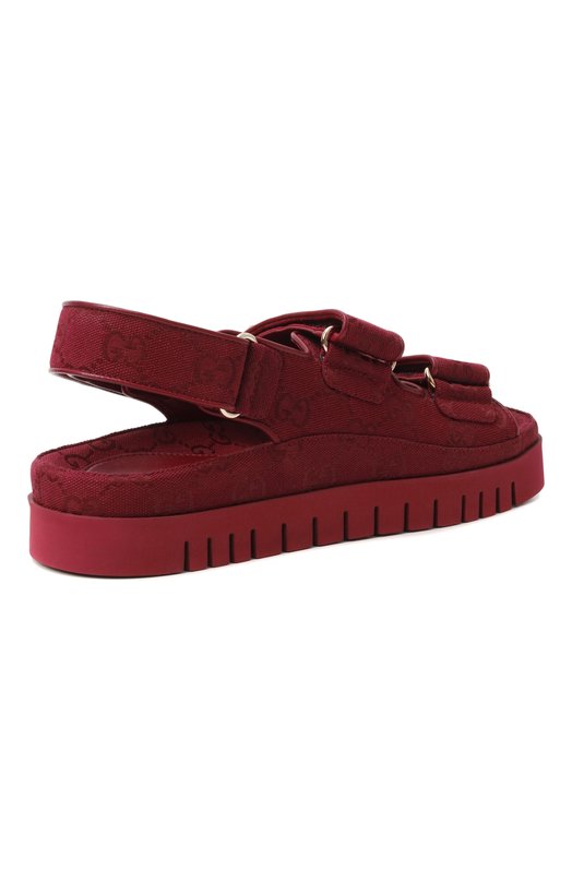 Текстильные сандалии Gucci 816630/FAD9G Бордовый  816630/FAD9G Фото 5