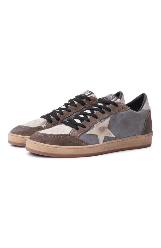 Комбинированные кеды Ball Star Golden Goose Deluxe Brand GMF00117.F007496 Серый GMF00117.F007496