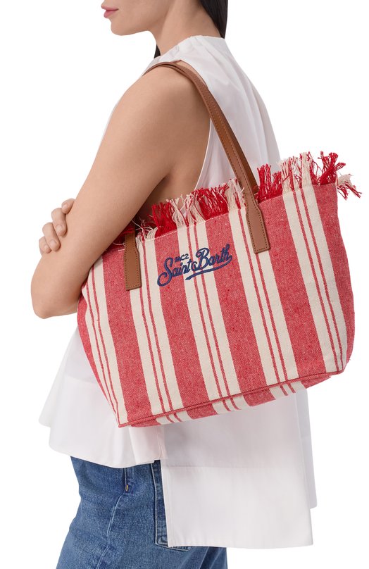 Сумка City medium MC2 Saint Barth CBMF001-01761L/CITY BAG MID FRINGE Красный  CBMF001-01761L/CITY BAG MID FRINGE Фото 2