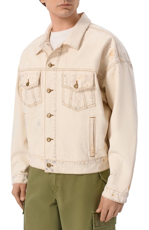 Джинсовая куртка Rhude RHPS26JA02012 Кремовый  RHPS26JA02012 Фото 3