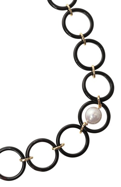 Колье VIEN черного цвета по цене 32900 руб., арт. 2526-347, фото 3 Колье VIEN, арт. 2526-347, фото 3