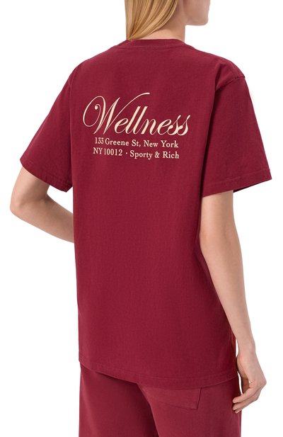 Хлопковая футболка SPORTY AND RICH, арт. T004362083RE10, фото 4