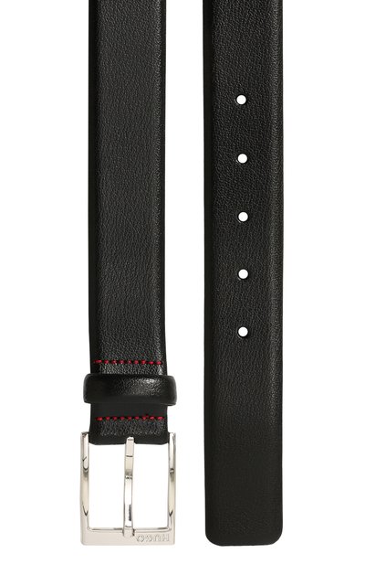 Кожаный ремень HUGO черного цвета по цене 8995 руб., арт. 50385627, фото 3 Кожаный ремень HUGO, арт. 50385627, фото 3