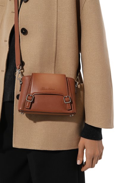 Сумка SANTONI светло-коричневого цвета по цене 93750 руб., арт. UFBBA2360DB-A2SCC45, фото 2 Сумка SANTONI, арт. UFBBA2360DB-A2SCC45, фото 2