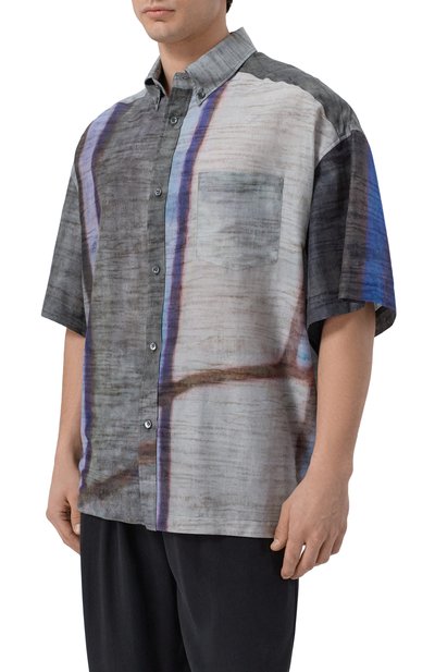 Рубашка из хлопка и шелка GIORGIO ARMANI, арт. GM003727/TE21684, фото 3
