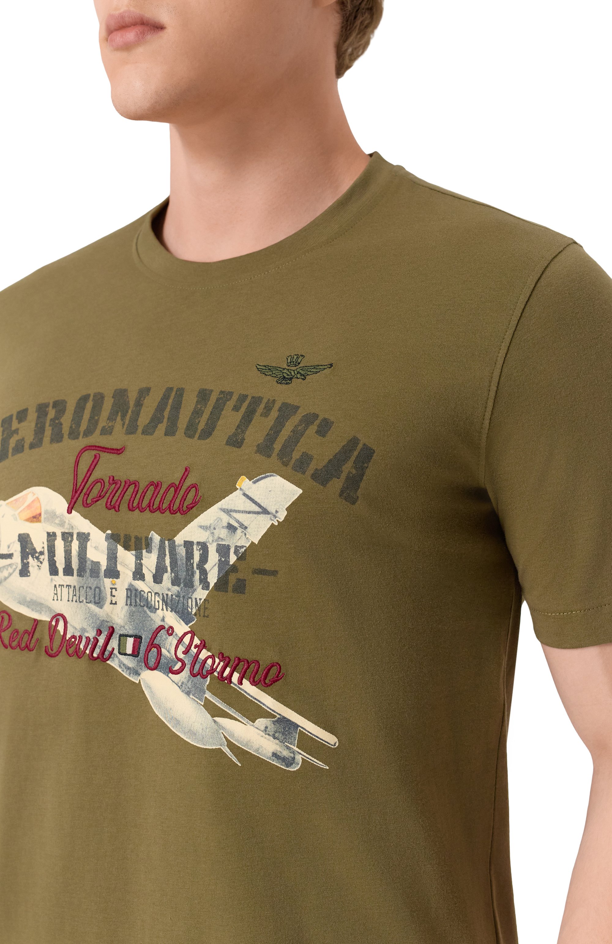 Хлопковая футболка AERONAUTICA MILITARE, арт. 251TS2406J641, фото 5