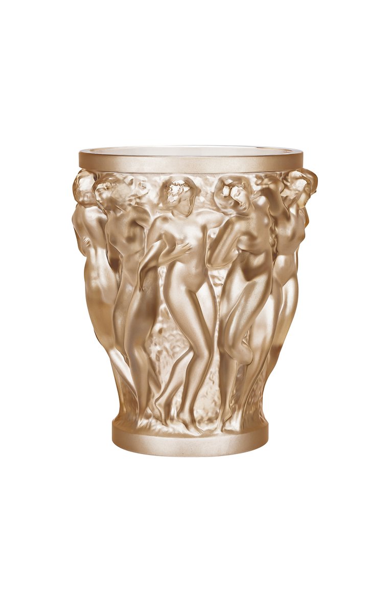 Ваза bacchantes gold luster LALIQUE золотого цвета, арт. 10547100 | Фото 1 (Статус проверки: Проверена категория; Коллекция: Bacchantes; Нос: Не проставлено; Региональные ограничения белый список (Axapta Mercury): Не проставлено; Автоматизация Diginetica: Не назначено; Ограничения доставки: fragile-2)