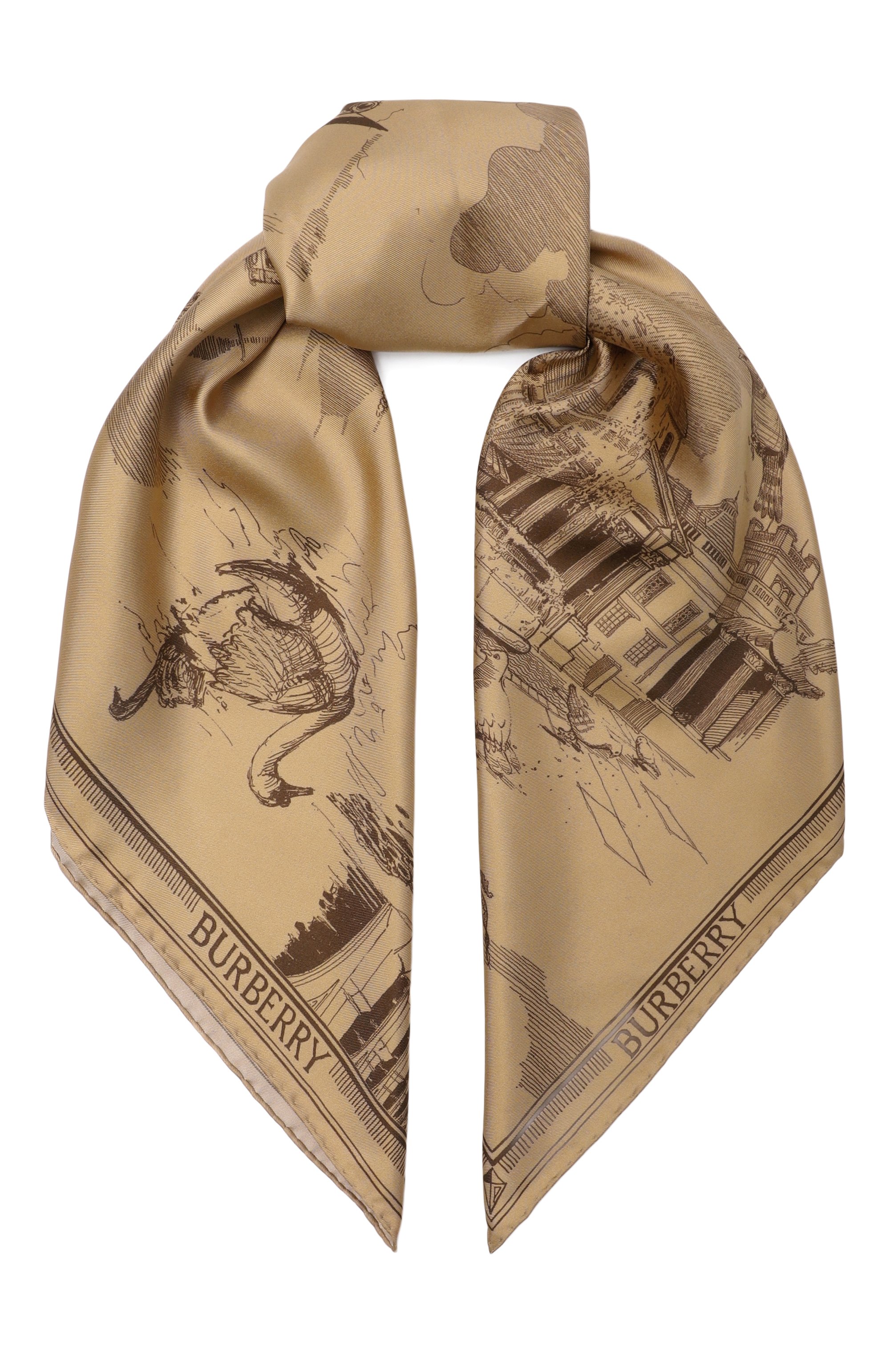 Шелковый платок BURBERRY, арт. 8112984, фото 1