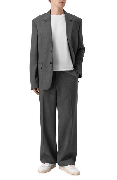 Шерстяные брюки MSGM темно-серого цвета по цене 41350 руб., арт. 3940MP13/257506, фото 2 Шерстяные брюки MSGM, арт. 3940MP13/257506, фото 2