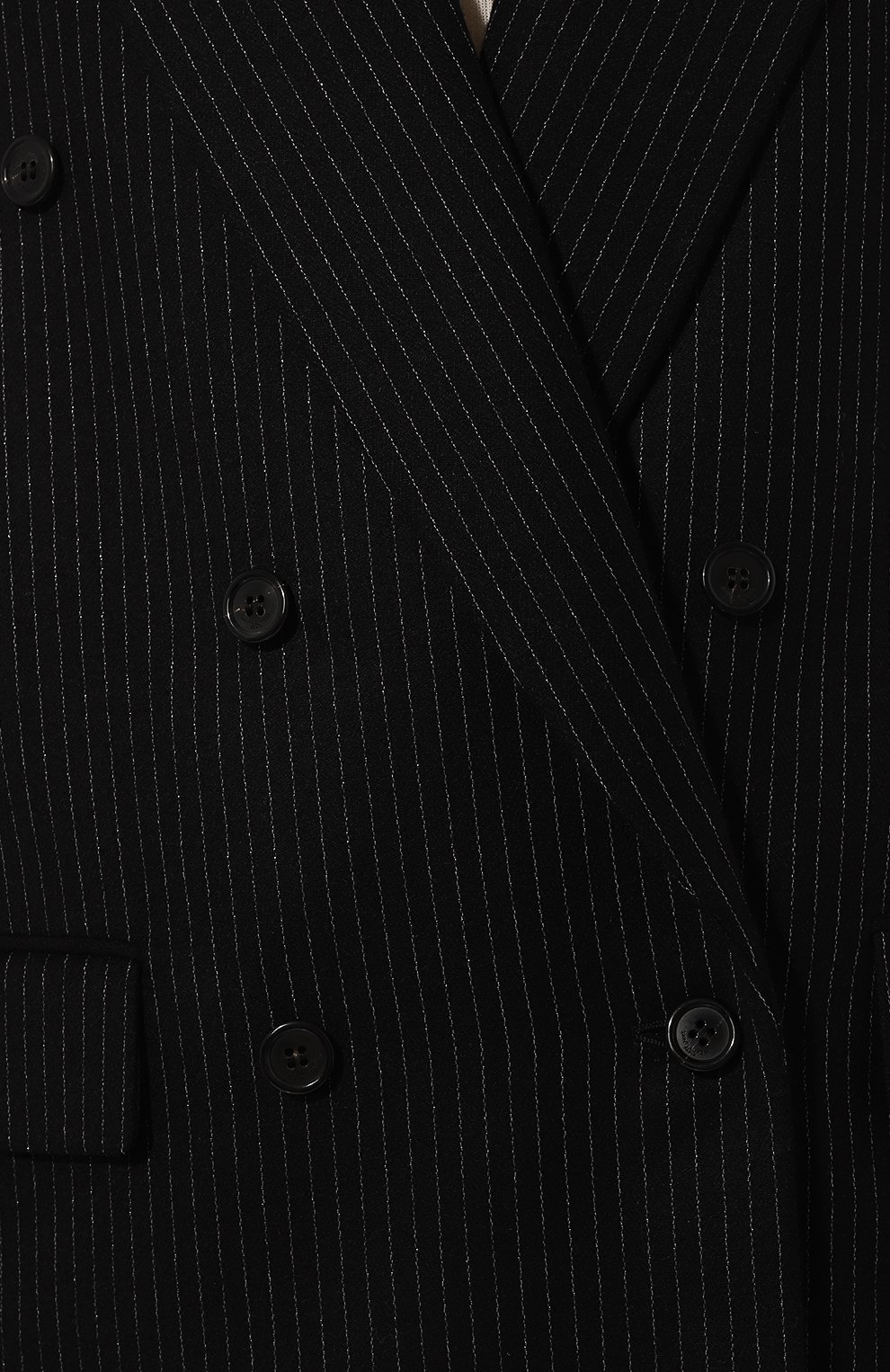 Шерстяной жакет SAINT LAURENT черного цвета по цене 360500 руб., арт. 762930/Y1A89, фото 5 Шерстяной жакет SAINT LAURENT, арт. 762930/Y1A89, фото 5