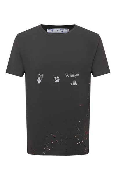 Хлопковая футболка OFF-WHITE, арт. 0MAA027S21JER002, фото 1