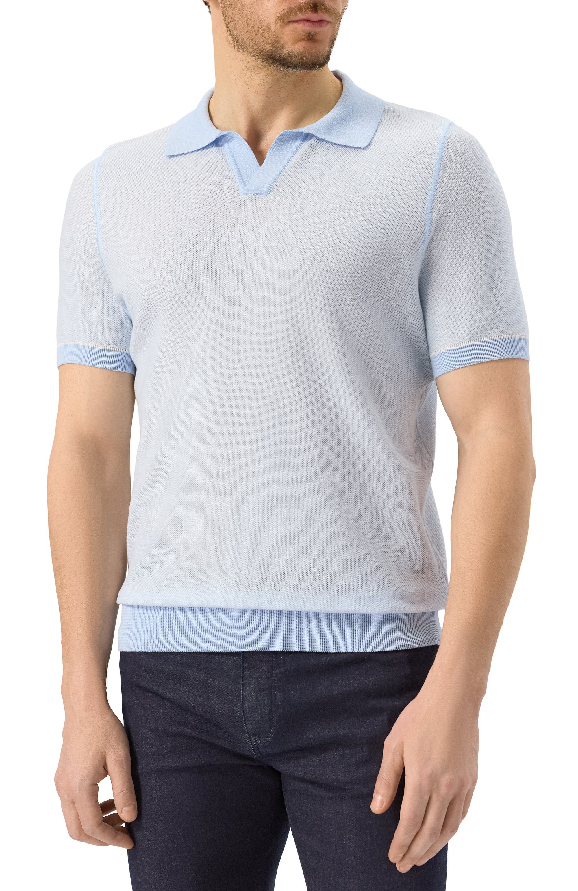 Поло из хлопка и лиоцелла BOSS, арт. 50537654, фото 3