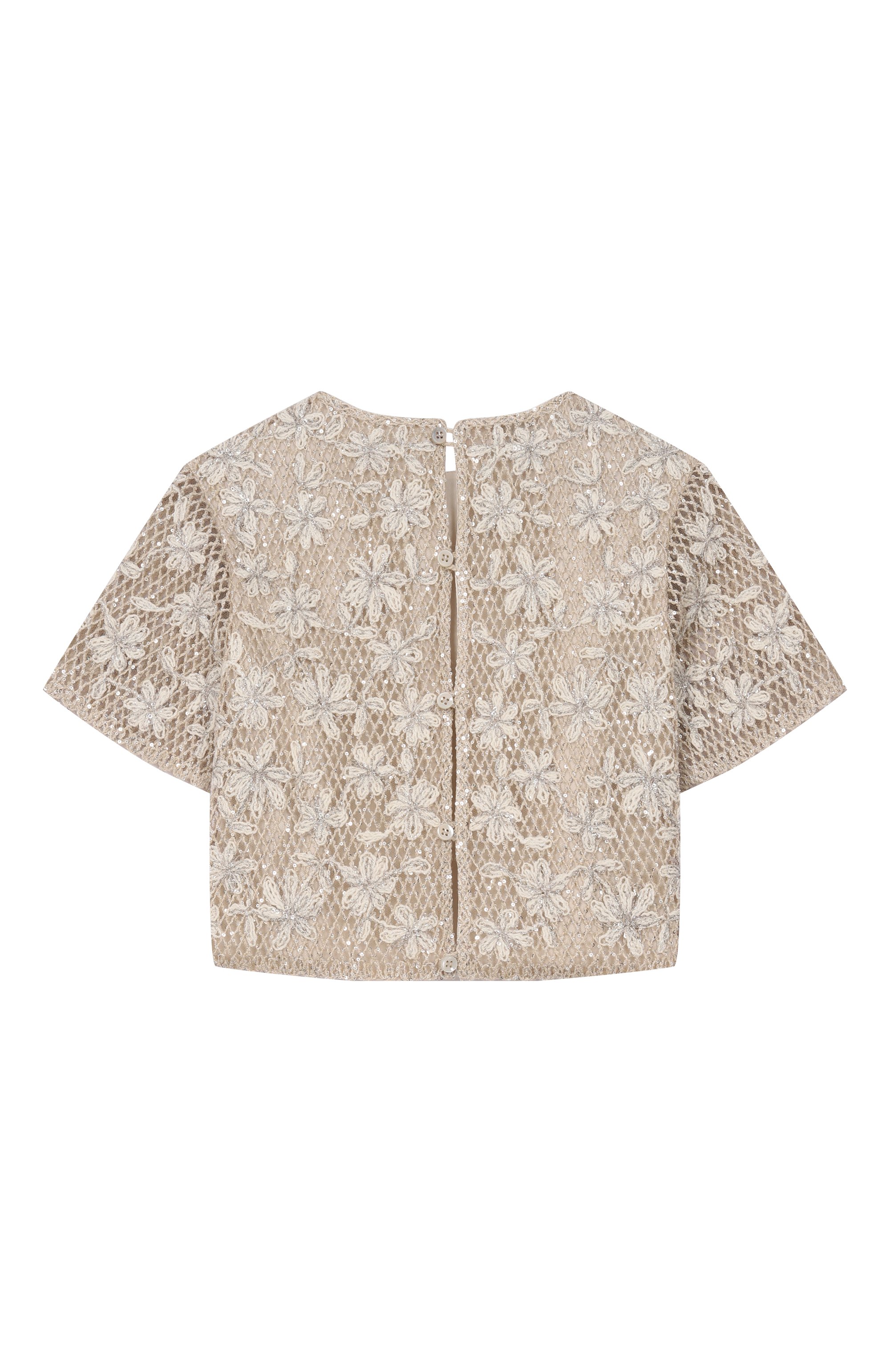 Блузка с отделкой пайетками BRUNELLO CUCINELLI, арт. BA156S016B, фото 2