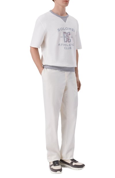 Свитшот из хлопка и льна BRUNELLO CUCINELLI, арт. MR8313378G, фото 2