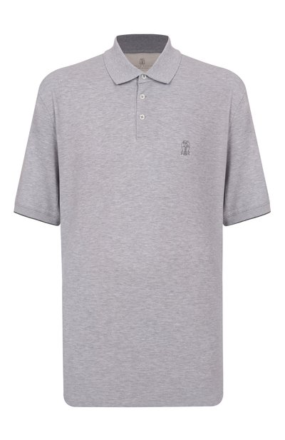 Мужское хлопковое поло BRUNELLO CUCINELLI, арт. ME8548788W