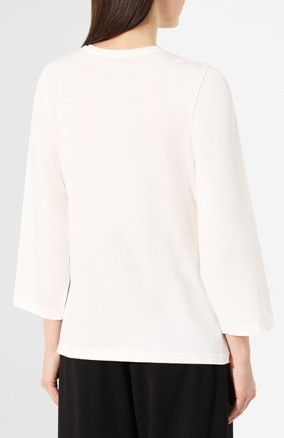 Хлопковый лонгслив TOTEME белого цвета по цене 13400 руб., арт. ESPERA L0NG SLEEVE 193-440-770, фото 4 Хлопковый лонгслив TOTEME, арт. ESPERA L0NG SLEEVE 193-440-770, фото 4