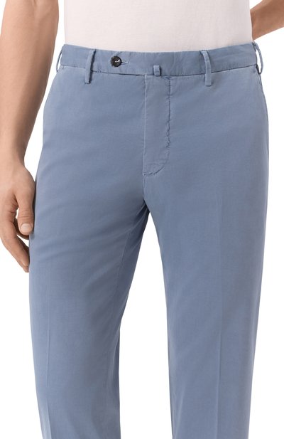 Брюки из хлопка и шелка L.B.M. 1911 голубого цвета по цене 41400 руб., арт. 8480/55022, фото 5 Брюки из хлопка и шелка L.B.M. 1911, арт. 8480/55022, фото 5