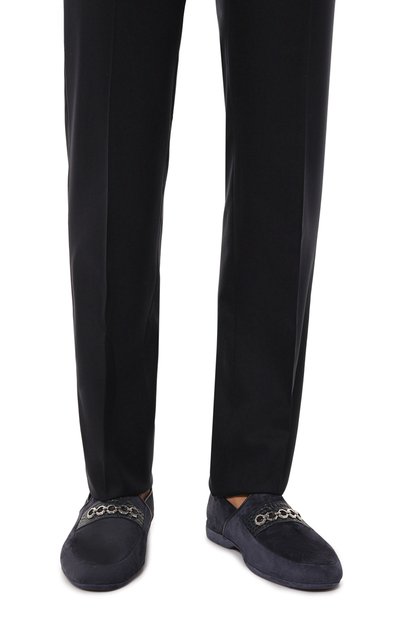 Замшевые лоферы с отделкой из кожи аллигатора STEFANO RICCI, арт. UL01_P766/SDALL_SET, фото 3