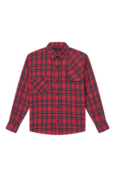 Хлопковая рубашка ГОША РУБЧИНСКИЙ, арт. SH_0901_CHECKED_RED