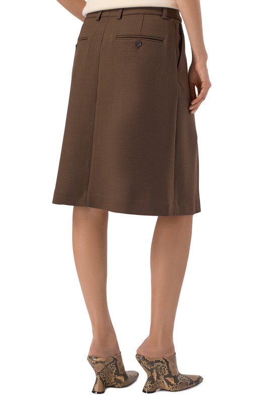 Юбка TOTEME 261-WRB0346-FB0061 Коричневый  261-WRB0346-FB0061 Фото 4