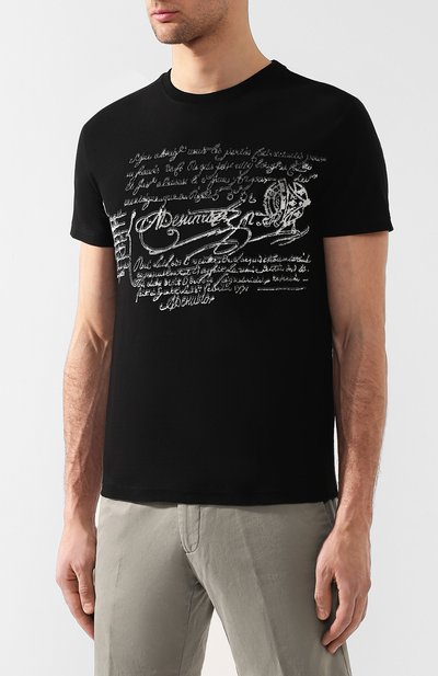 Футболка из смеси хлопка и вискозы BERLUTI, арт. R15JRS30-004, фото 3