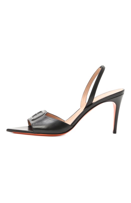 Кожаные босоножки Santoni WHEG71686HA2NKED Чёрный  WHEG71686HA2NKED Фото 4
