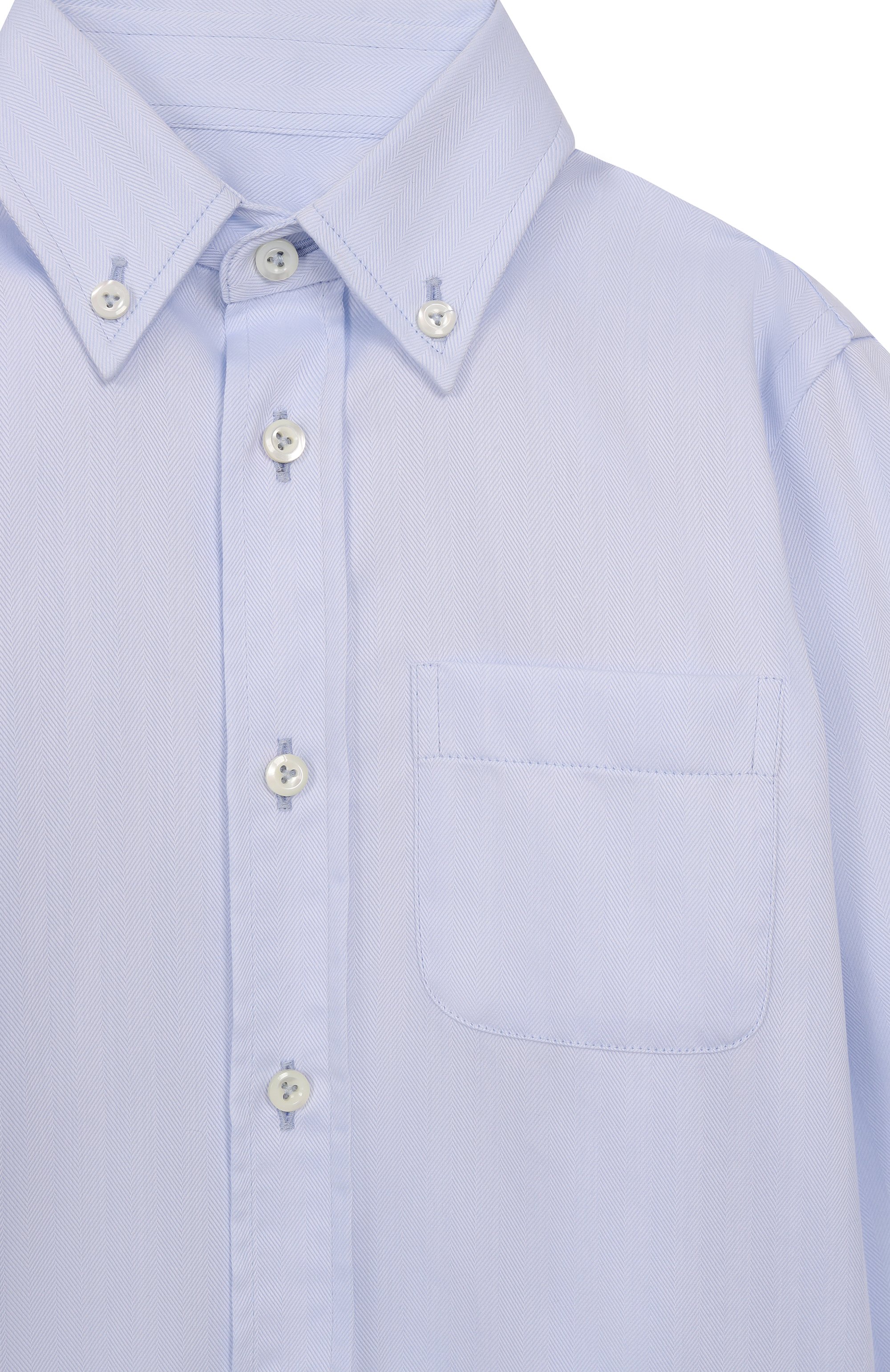 Хлопковая рубашка VAN LAACK голубого цвета по цене 12500 руб., арт. VL-T0BY-P0/150082/116-134, фото 3 Хлопковая рубашка VAN LAACK, арт. VL-T0BY-P0/150082/116-134, фото 3