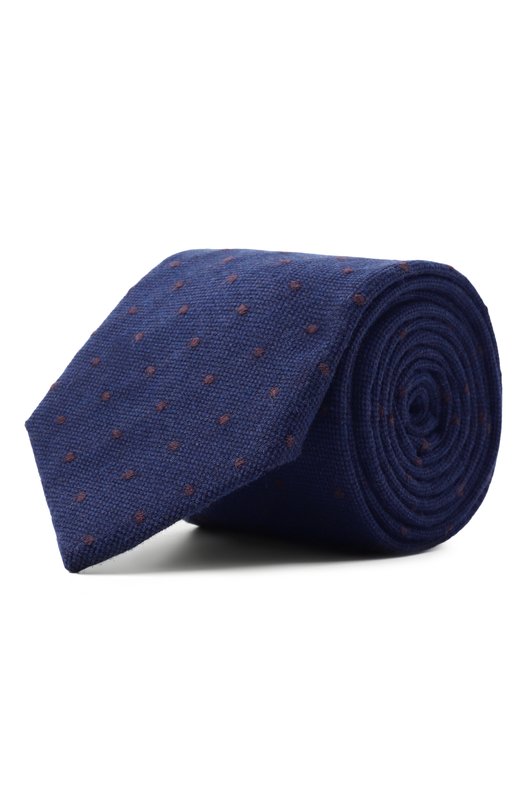 Галстук из шерсти и шелка Corneliani 26U302-2620325 Синий 26U302-2620325