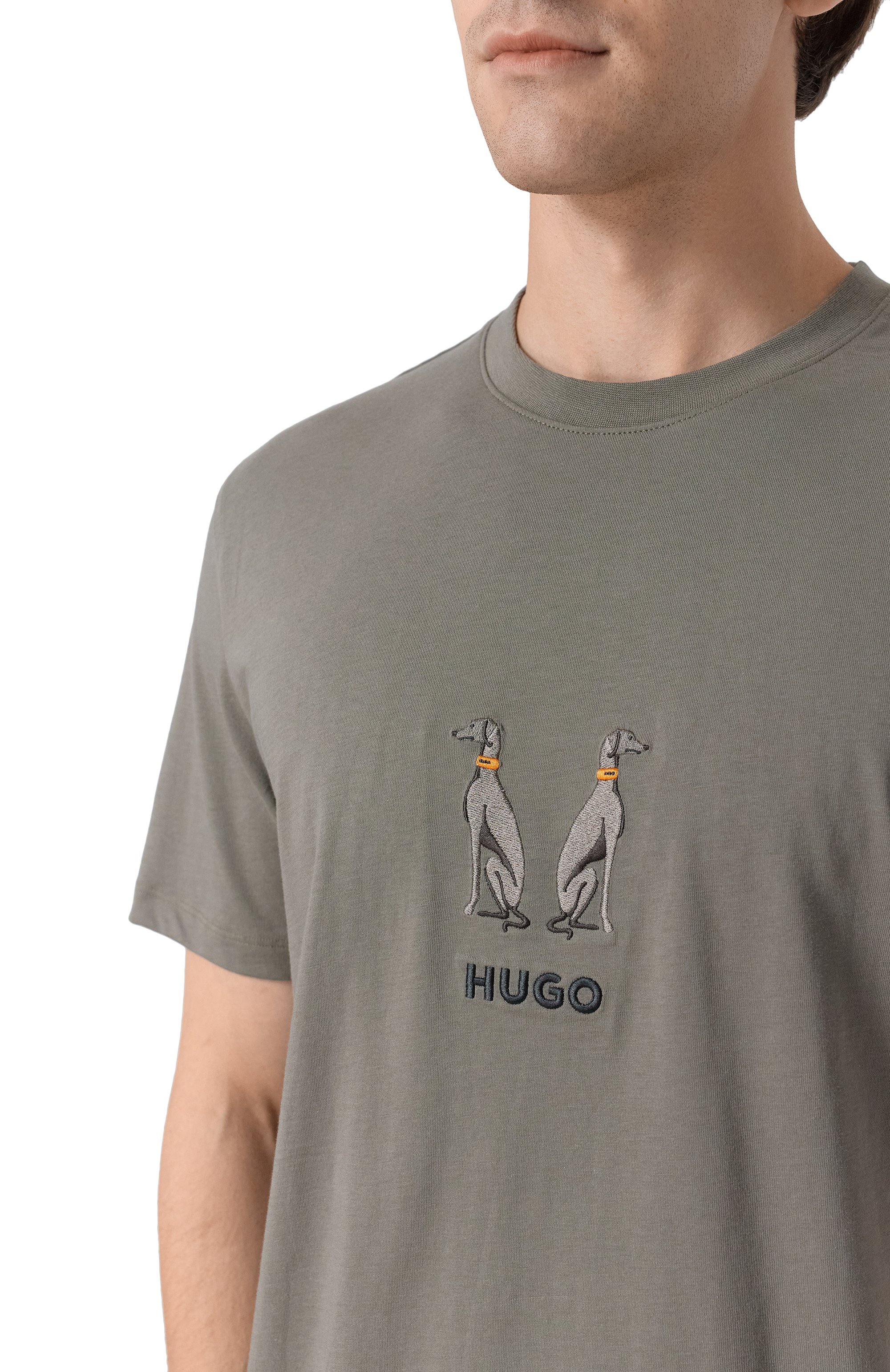 Хлопковая футболка HUGO, арт. 50549154, фото 5