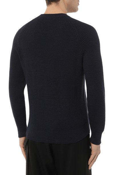 Хлопковый джемпер BRUNELLO CUCINELLI темно-синего цвета по цене 99500 руб., арт. M2W70B2286, фото 4 Хлопковый джемпер BRUNELLO CUCINELLI, арт. M2W70B2286, фото 4