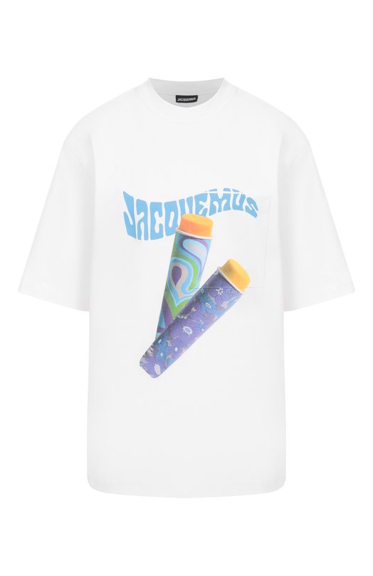 Хлопковая футболка Jacquemus 22H226JS0492099P Белый 22H226JS0492099P
