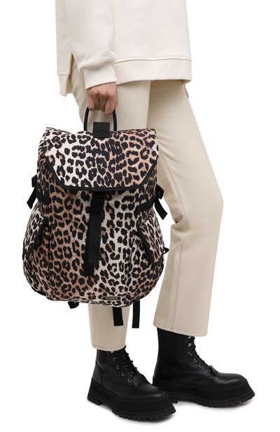 Рюкзак GANNI леопардового цвета по цене 25850 руб., арт. A2904, фото 2 Рюкзак GANNI, арт. A2904, фото 2
