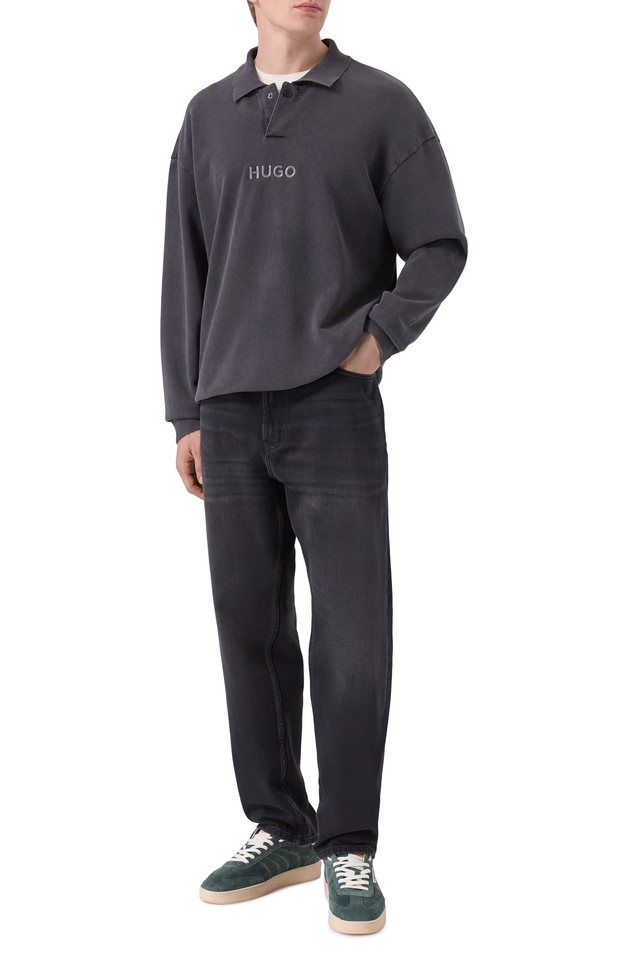 Хлопковое поло HUGO, арт. 50546395, фото 2