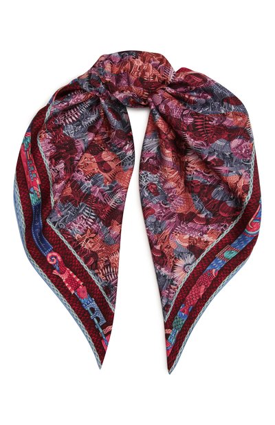 Шелковый платок camouflage KIRILL OVCHINNIKOV темно-розового цвета по цене 23100 руб., арт. 90\COM, фото 1 Шелковый платок camouflage KIRILL OVCHINNIKOV, арт. 90\COM, фото 1