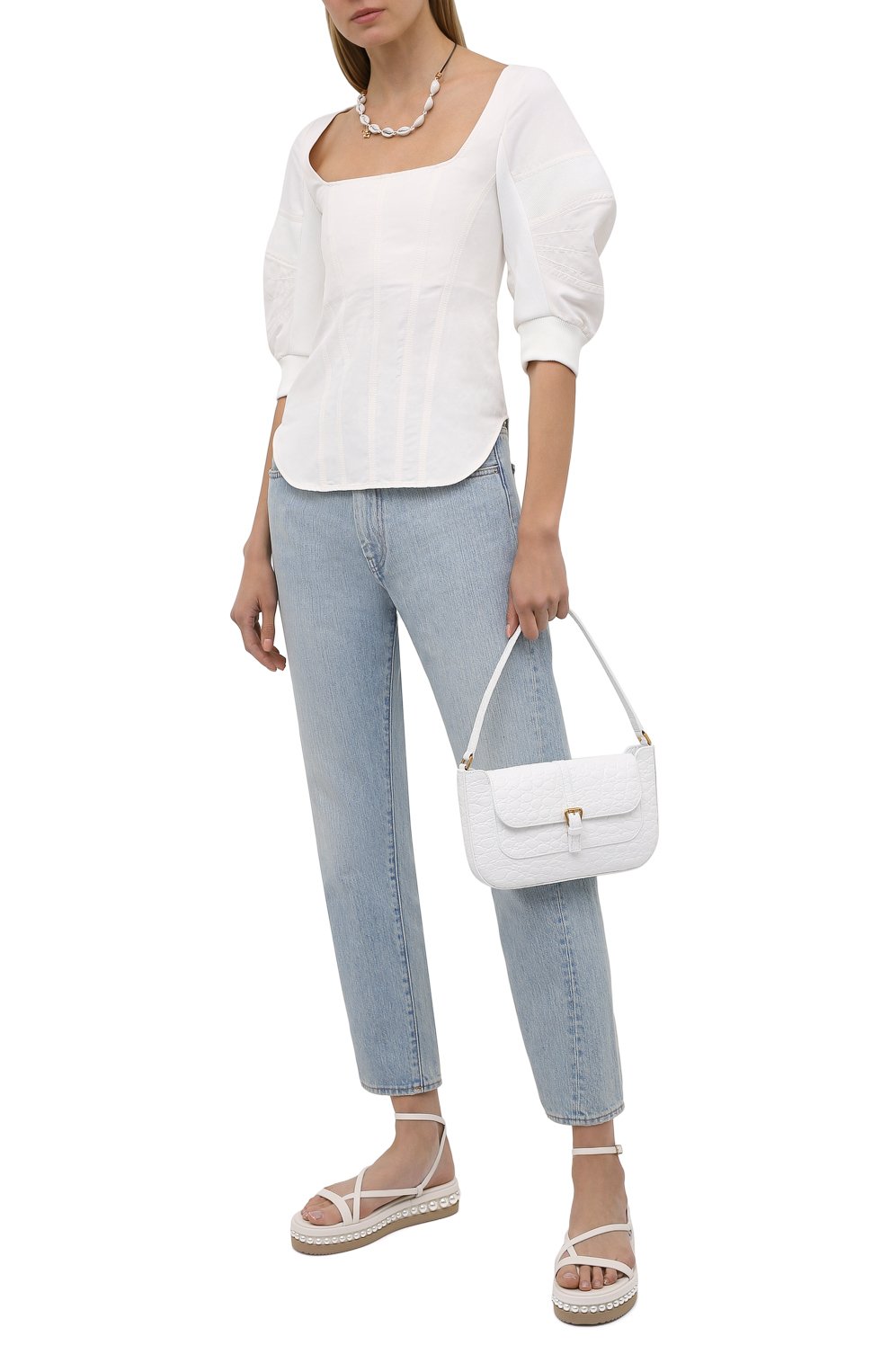 Кожаные сандалии pine JIMMY CHOO, арт. PINE FLAT/ZXA, фото 2