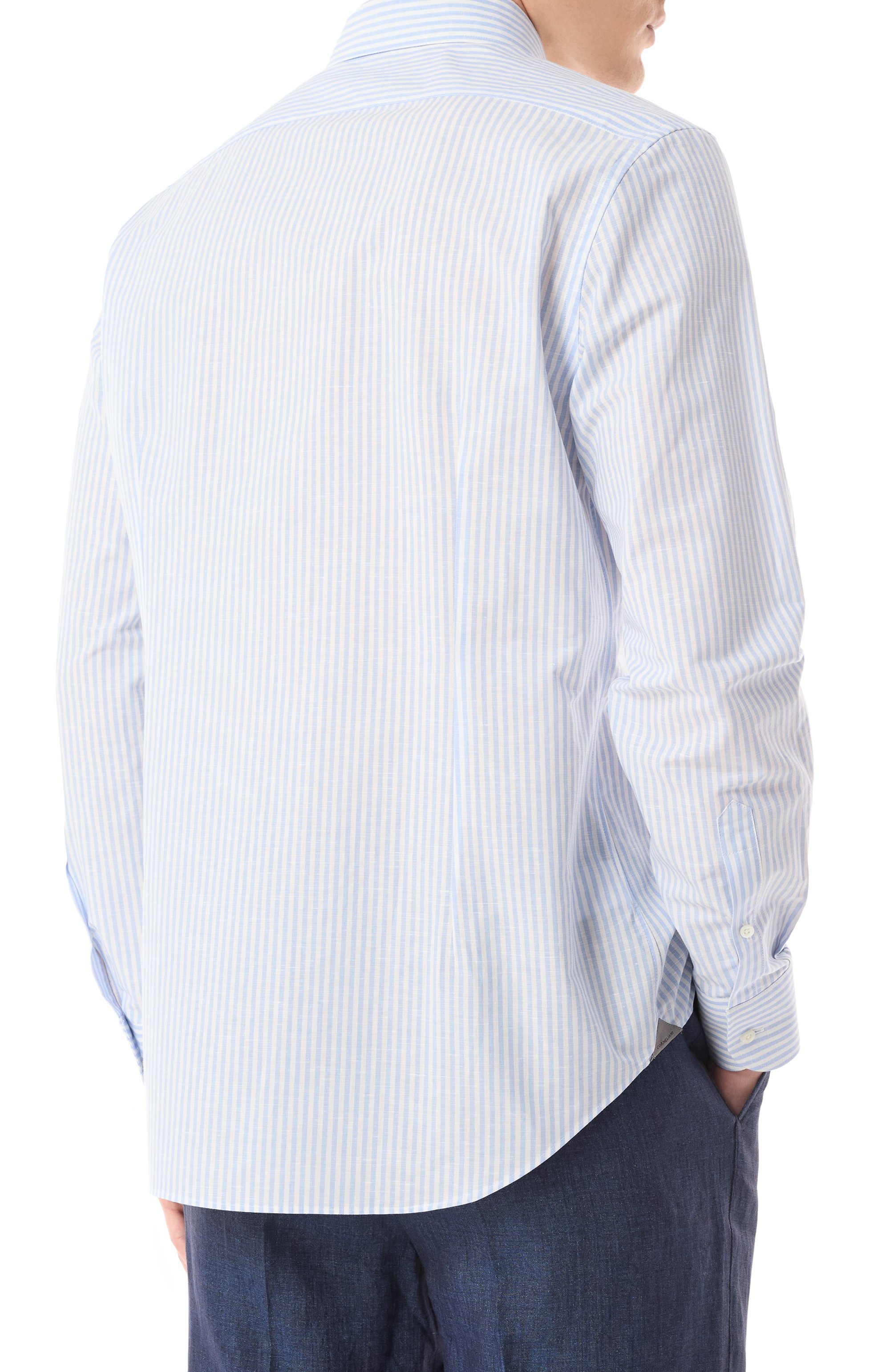 Сорочка из хлопка и льна CORNELIANI, арт. 25P156-2511174, фото 4