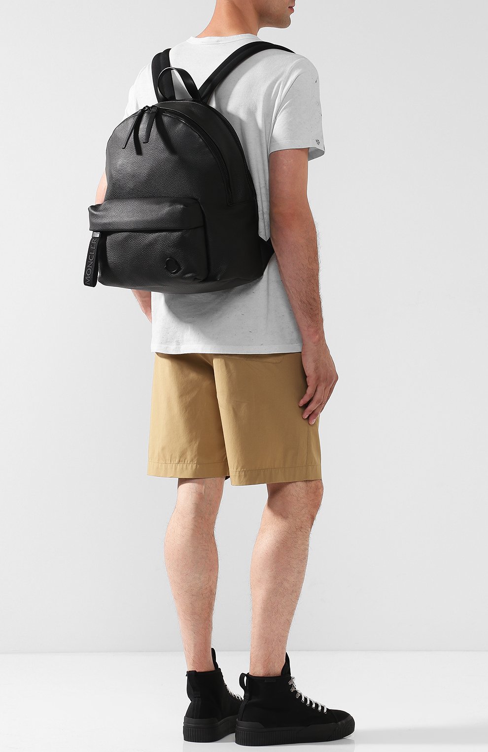 Кожаный рюкзак с внешним карманом на молнии MONCLER, арт. D1-09A-00624-00-07497, фото 2