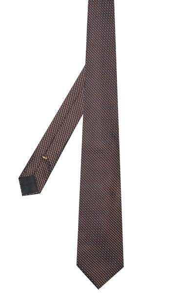 Шелковый галстук CANALI коричневого цвета по цене 16050 руб., арт. 24/HJ03074, фото 2 Шелковый галстук CANALI, арт. 24/HJ03074, фото 2