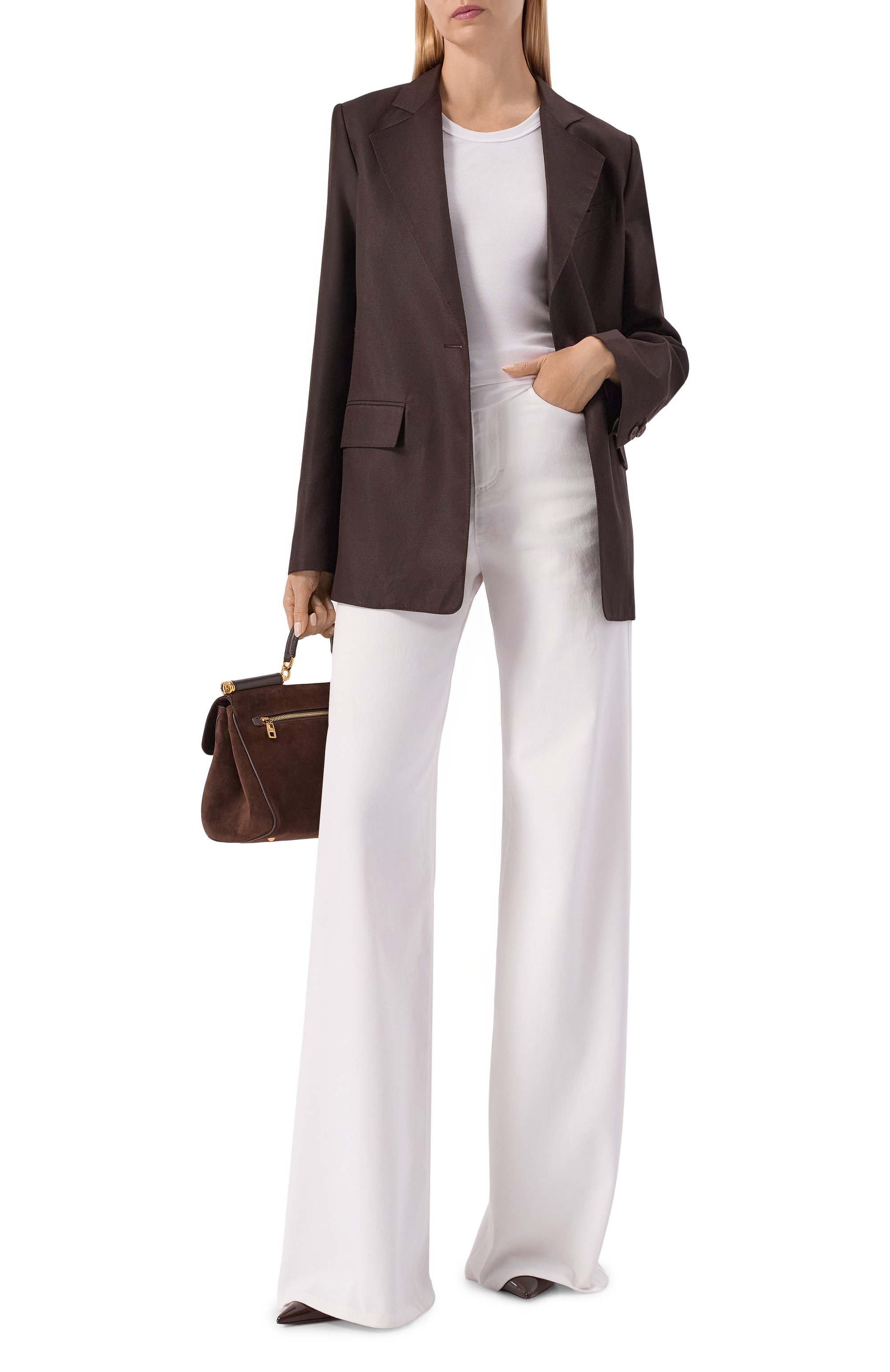 Джинсы MVST белого цвета по цене 85250 руб., арт. M26CSWT420/T1016, фото 2 Джинсы MVST, арт. M26CSWT420/T1016, фото 2