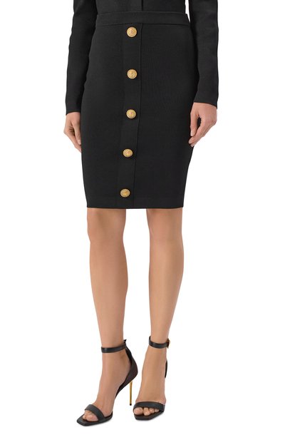 Юбка из вискозы BALMAIN, арт. GF1LC018/KJ43, фото 3